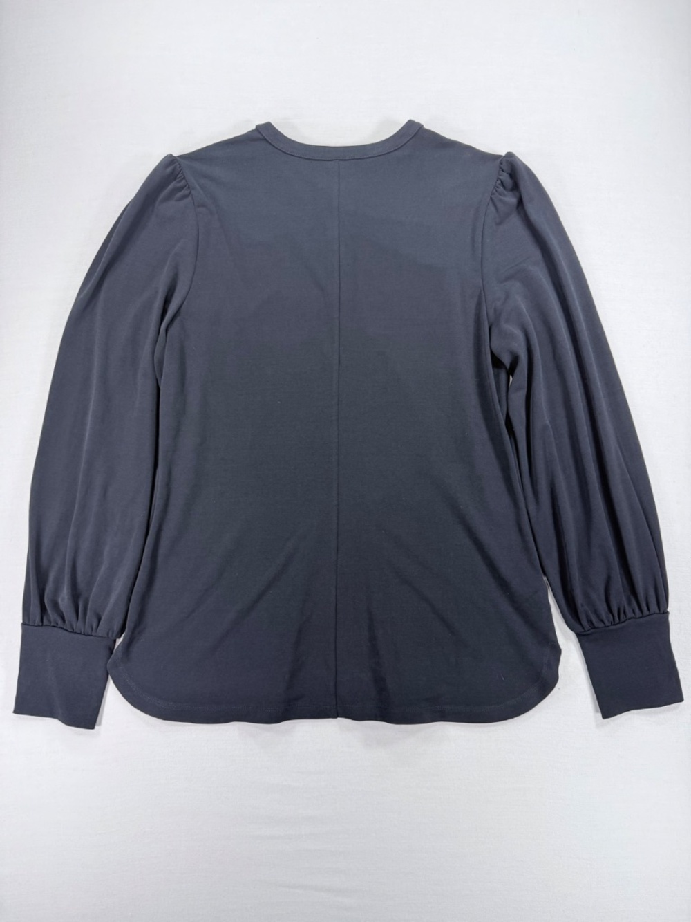 Ann Taylor Mixed Media Button-Front Puff-Sleeve Blouse - Picture 6 of 6